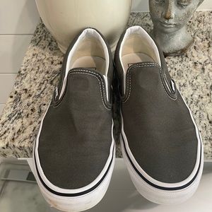 Vans slip on, grey, lightly used